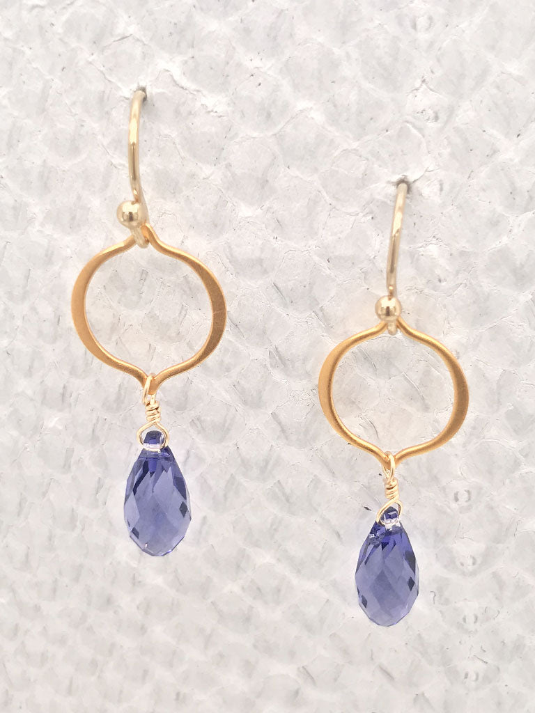 Seville Earrings – Gold, Swarovski Crystal