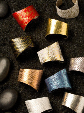 Fish Leather Cuff Bracelet