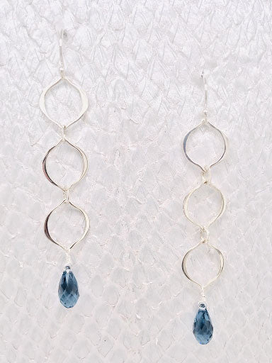 Victoria Earrings- Denim Blue