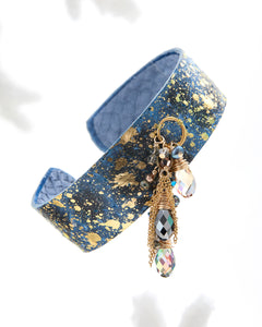 Baffin Bracelet - Blue & Gold Splatter