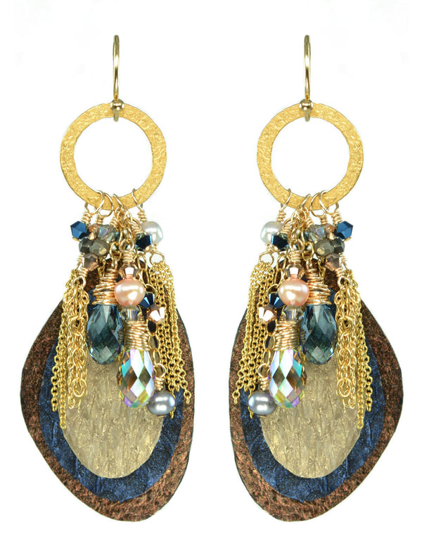 Blue Lagoon Earrings - Handcrafted in our Moonrise Jewelry Studio in Cape Charles, Va