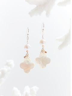 Casablanca Earrings – Silver, Mother of Pearl, Austrian Crystal
