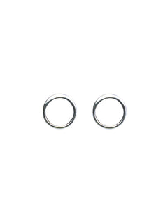 Silver Circle Post Earrings
