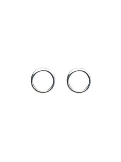 Silver Circle Post Earrings