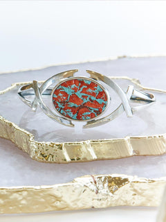 Coral + Turquoise Perch