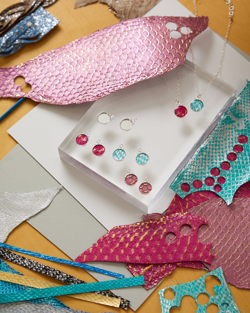 Fish leather material detail