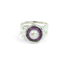Metallic Black-Silver/Fuchsia