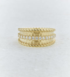 Raymond Mazza "Evelyn" 14KY Gold & Diamonds 0.34 CTW Ring