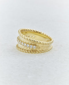 Raymond Mazza "Evelyn" 14KY Gold & Diamonds 0.34 CTW Ring