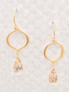 Seville Earrings– Golden Shadow Swarovski Crystals