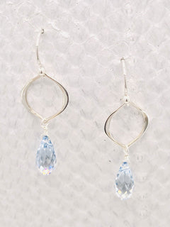 Seville Earrings – Sterling Silver with Blue Shade Swarovski Crystals