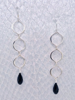 Victoria Earrings– Black Swarovski Crystal