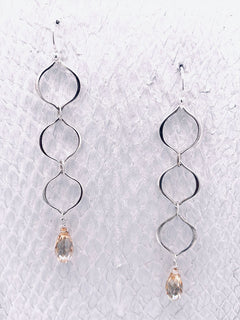 Victoria Earrings– Golden Shadow Swarovski Crystal