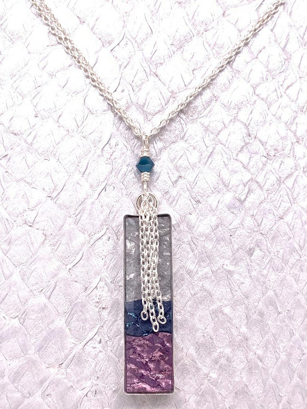 Handmade Fish Leather Necklace, made in the USA by Moonrise Jewelry