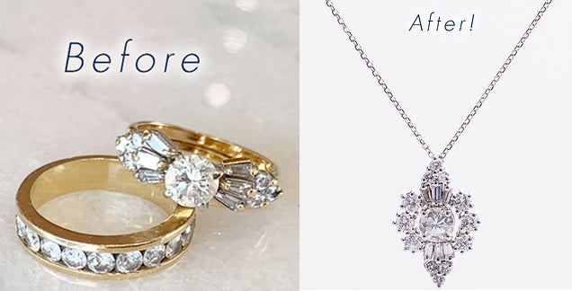 Meredith Lusk sketching a custom jewelry redesign