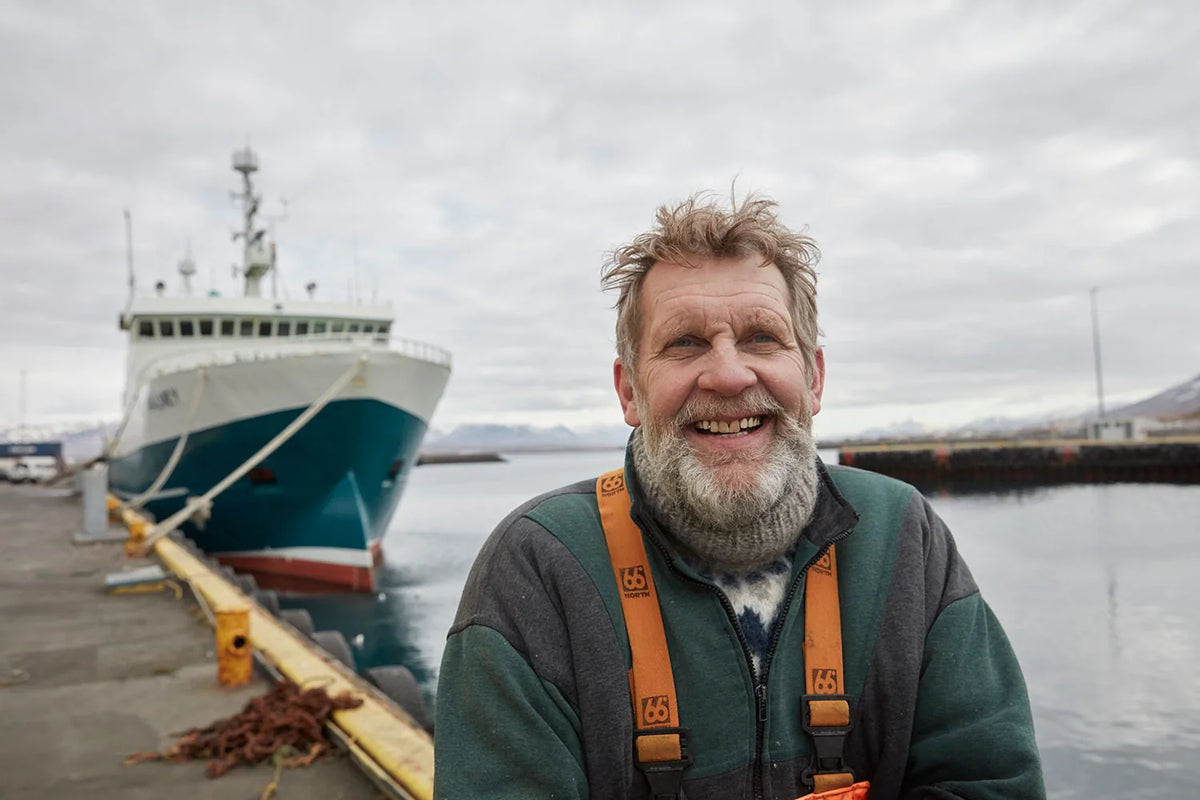 Local fisherman at the Iceland harbor